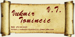 Vukmir Tominčić vizit kartica